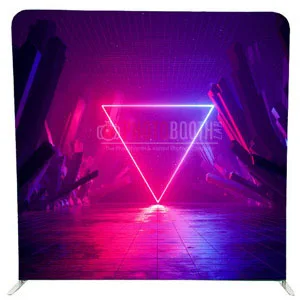 Neon Triangle photobooth backdrop for hire in Durban and KZN