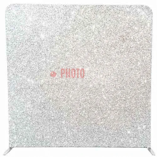 Silver Glitter photobooth backdrop for hire in Durban and KZN