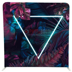 Tropical Neon photobooth backdrop for hire in Durban and KZN