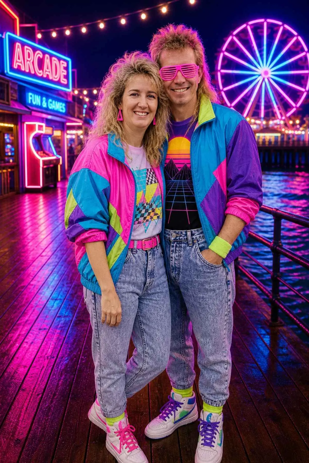 Eighties themed AI print from the instant printing kiosk at a Durban event