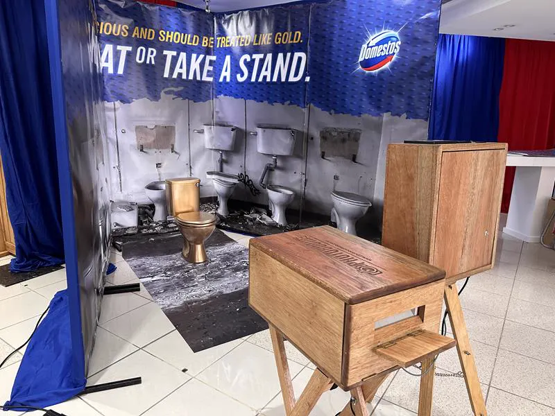 The photobooth printer at the Domestos Take A Stand activation in Durban