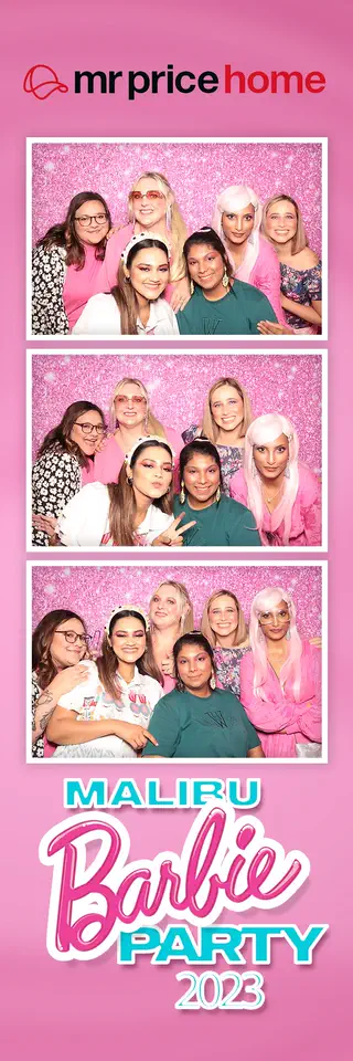 Barbie Theme photostrip design — a sample template for events in Durban, Umhlanga and Ballito