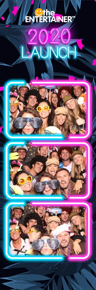 Corporate photobooth photostrip template printed on the day by Durban Photobooths