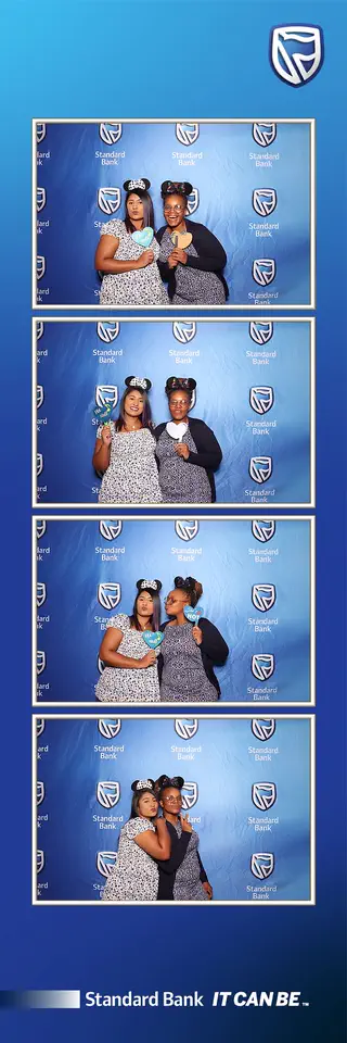 Corporate photobooth photostrip template printed on the day by Durban Photobooths