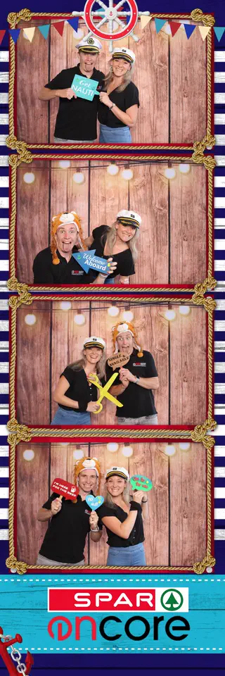 Corporate photobooth photostrip template printed on the day by Durban Photobooths