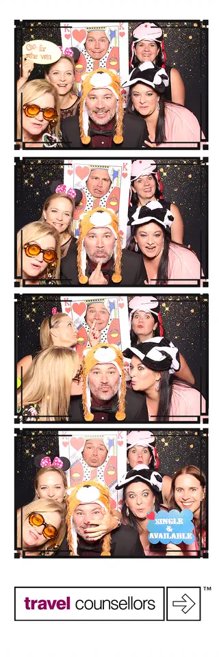 Corporate photobooth photostrip template printed on the day by Durban Photobooths