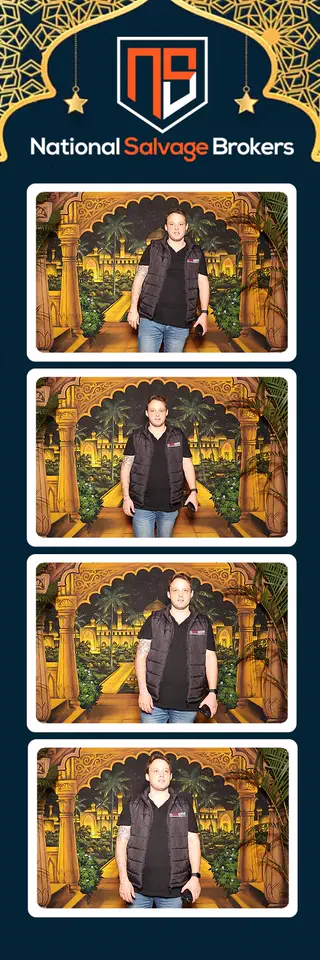 Corporate photobooth photostrip template printed on the day by Durban Photobooths