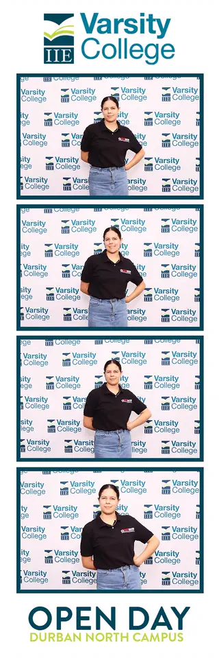 Corporate photobooth photostrip template printed on the day by Durban Photobooths