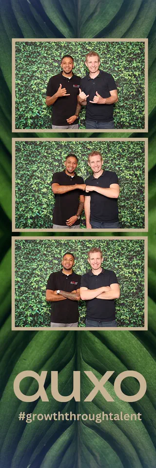 Corporate photobooth photostrip template printed on the day by Durban Photobooths