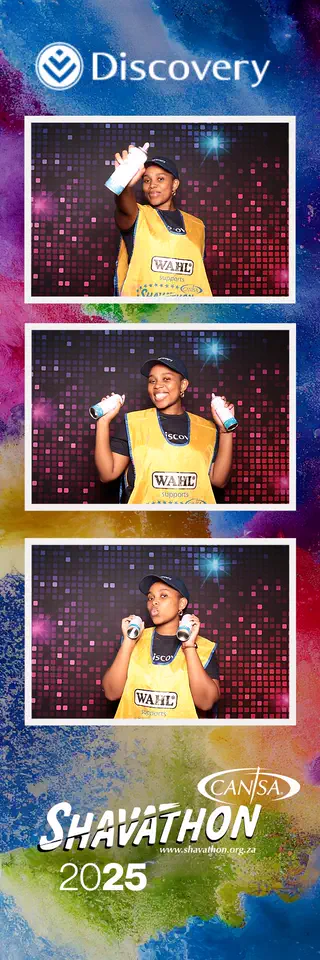 Corporate photobooth photostrip template printed on the day by Durban Photobooths