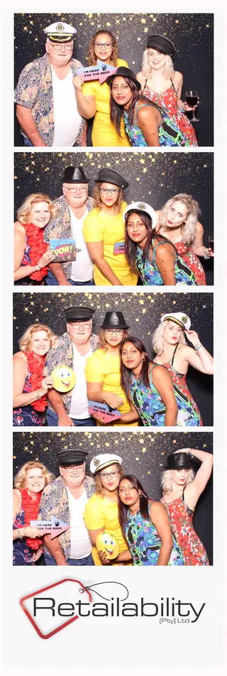 Corporate photobooth photostrip template printed on the day by Durban Photobooths