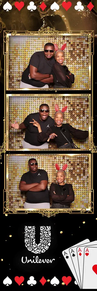 Corporate photobooth photostrip template printed on the day by Durban Photobooths