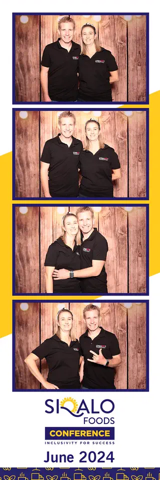 Corporate photobooth photostrip template printed on the day by Durban Photobooths