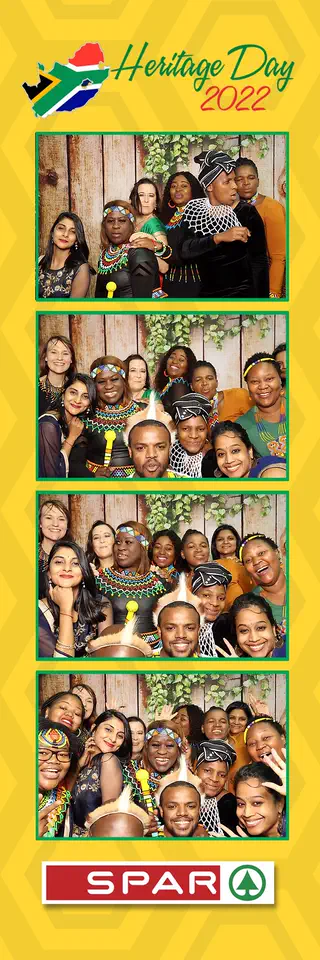 SPAR photobooth photostrip template printed on the day by Durban Photobooths