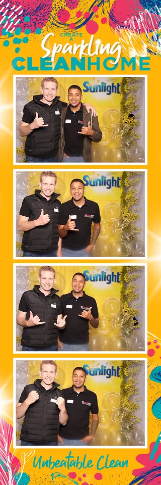 Sunlight photostrip design — a sample template for events in Durban, Umhlanga and Ballito