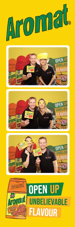 Unilever Aromat photostrip design — a sample template for events in Durban, Umhlanga and Ballito