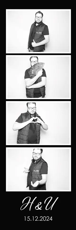 Glam Booth photobooth photostrip template printed on the day by Durban Photobooths