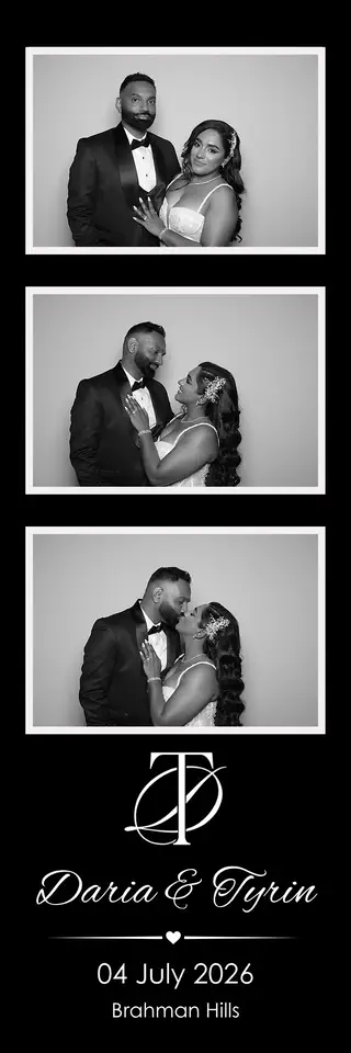 Glam Booth photostrip design — a sample template for events in Durban, Umhlanga and Ballito