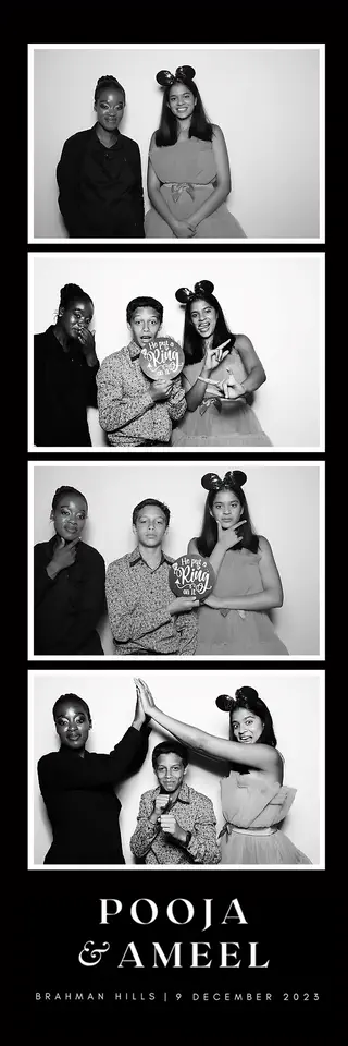 Glam Booth photostrip design — a sample template for events in Durban, Umhlanga and Ballito