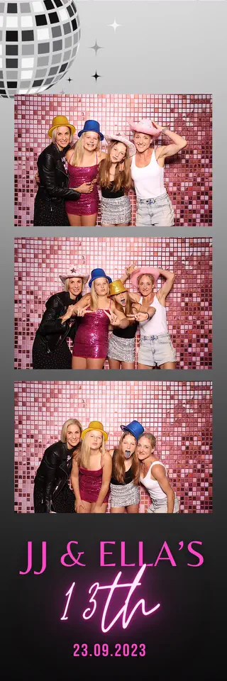 Kids Party photobooth photostrip template printed on the day by Durban Photobooths