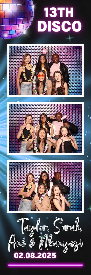 Kids Party photobooth photostrip template printed on the day by Durban Photobooths