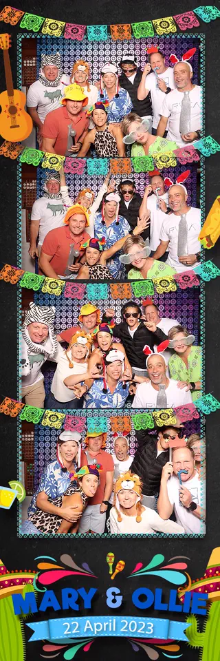 Kids Party photobooth photostrip template printed on the day by Durban Photobooths