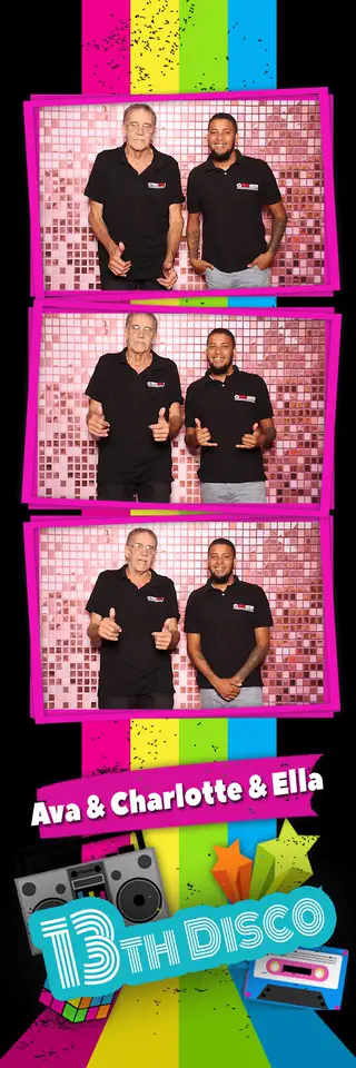 13th Birthday photobooth photostrip template printed on the day by Durban Photobooths