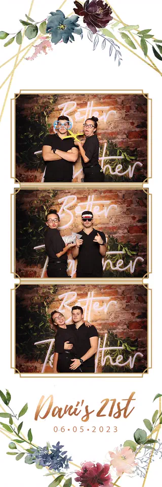 21st Birthday photostrip design — a sample template for events in Durban, Umhlanga and Ballito