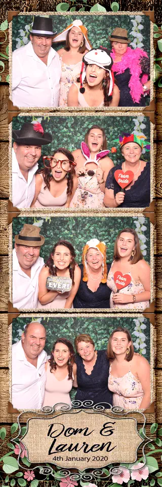 Chatsworth photobooth photostrip template printed on the day by Durban Photobooths