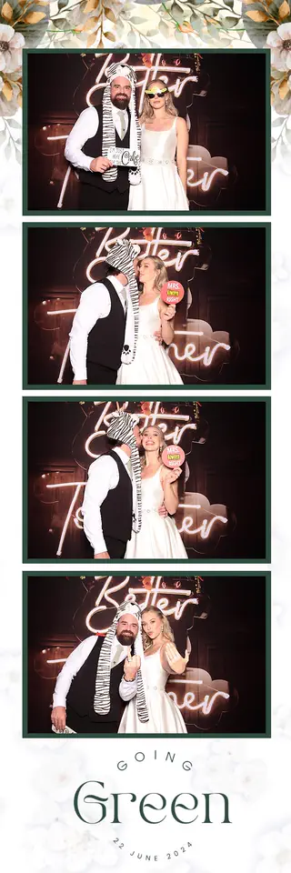 Classic photobooth photostrip template printed on the day by Durban Photobooths