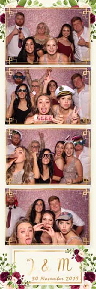 Classic photobooth photostrip template printed on the day by Durban Photobooths