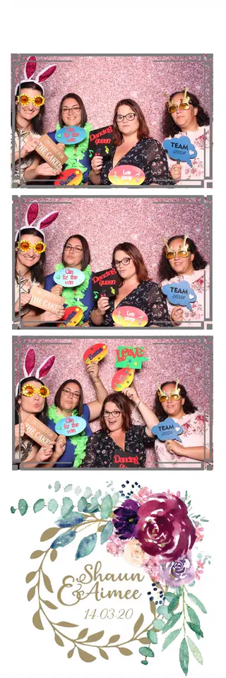 Custom Design photobooth photostrip template printed on the day by Durban Photobooths