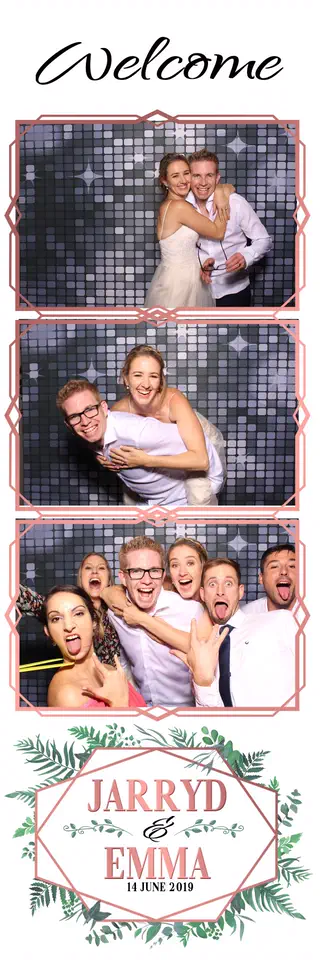Custom Design photobooth photostrip template printed on the day by Durban Photobooths