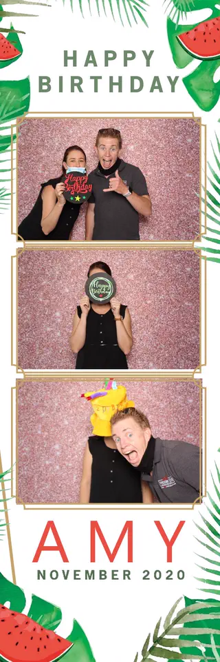 Custom Design photobooth photostrip template printed on the day by Durban Photobooths