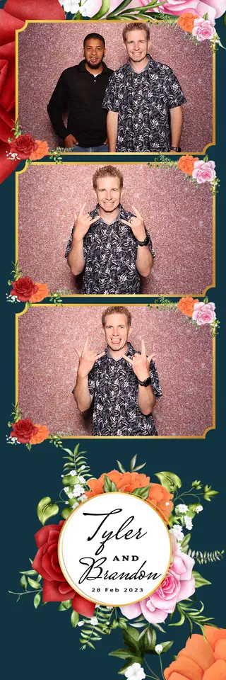 Glam Booth photostrip design — a sample template for events in Durban, Umhlanga and Ballito