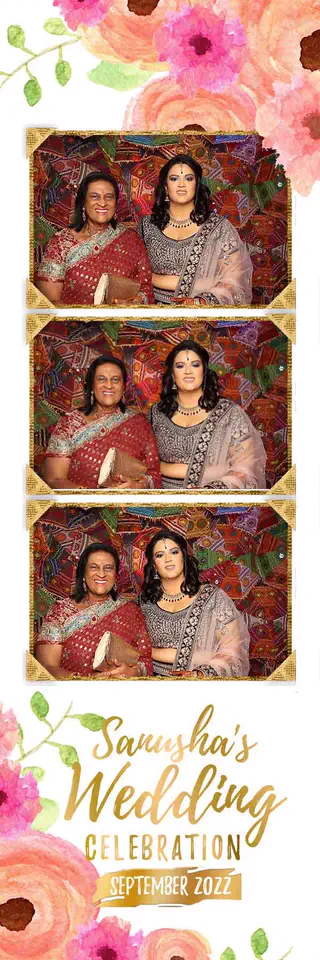 Indian Wedding photostrip design — a sample template for events in Durban, Umhlanga and Ballito