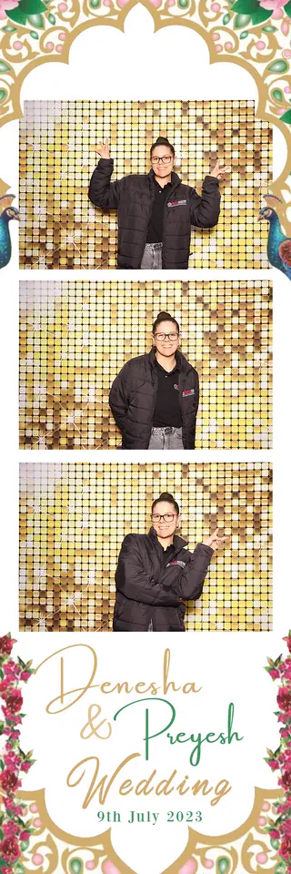 Indian Wedding photobooth photostrip template printed on the day by Durban Photobooths