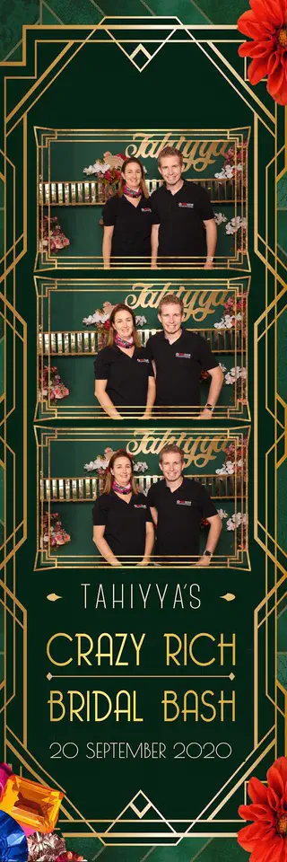 Instant Print photobooth photostrip template printed on the day by Durban Photobooths