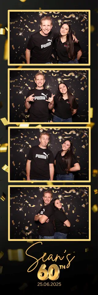 Instant Print photostrip design — a sample template for events in Durban, Umhlanga and Ballito