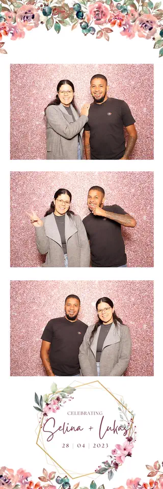 Wedding photobooth photostrip template printed on the day by Durban Photobooths