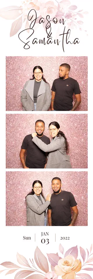 Wedding photobooth photostrip template printed on the day by Durban Photobooths
