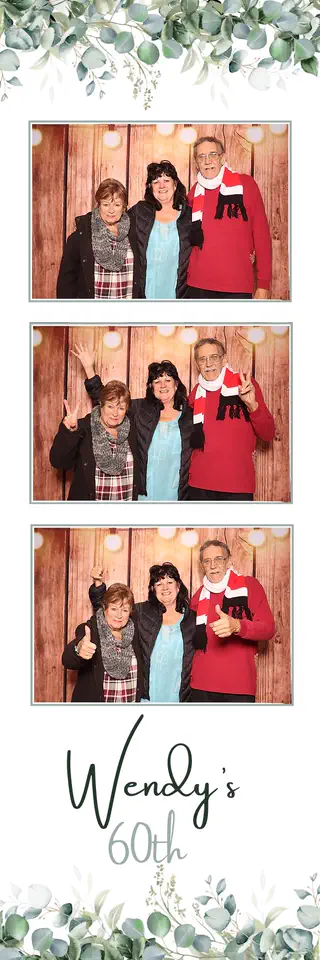 Wedding photobooth photostrip template printed on the day by Durban Photobooths