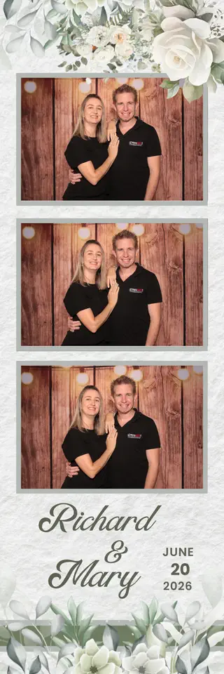 Wedding photostrip design — a sample template for events in Durban, Umhlanga and Ballito